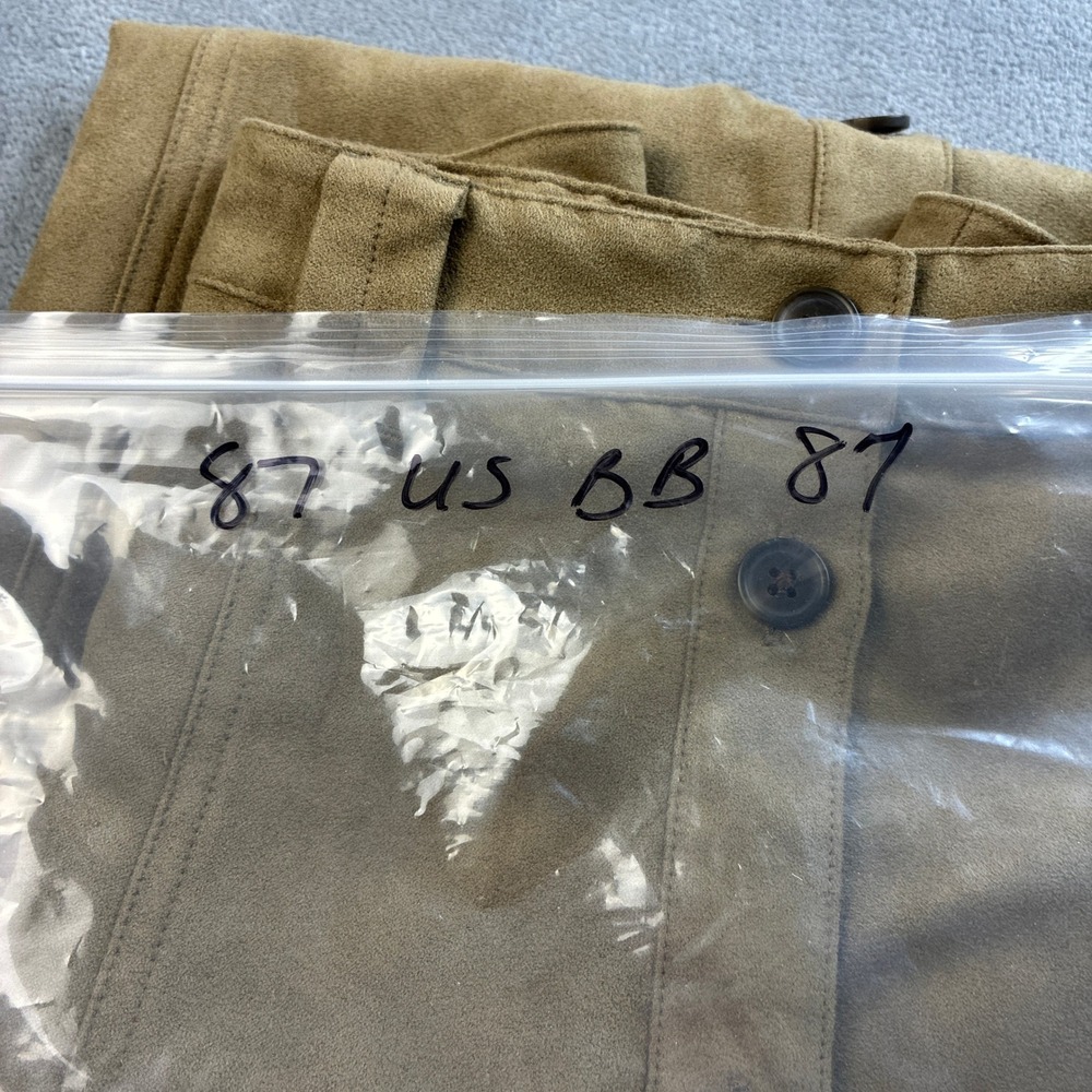 NWT Universal Thread Women's Size 12 Tan Faux Suede Button Front Midi Skirt - Picture 16 of 16